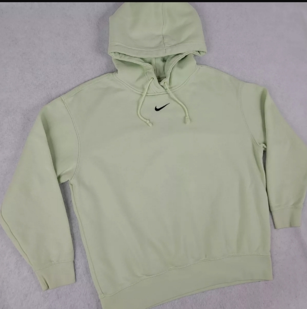 🔥RARE Nike Center Swoosh Oversized fit Washed Lime Ice Green Unisex Hoodie - Picture 5 of 8